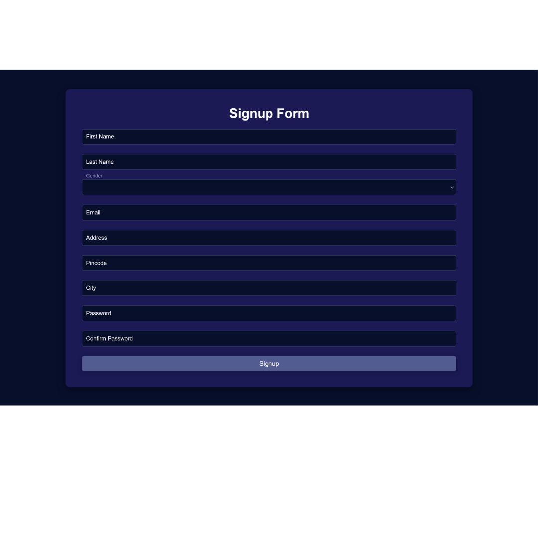 HTML Form Template