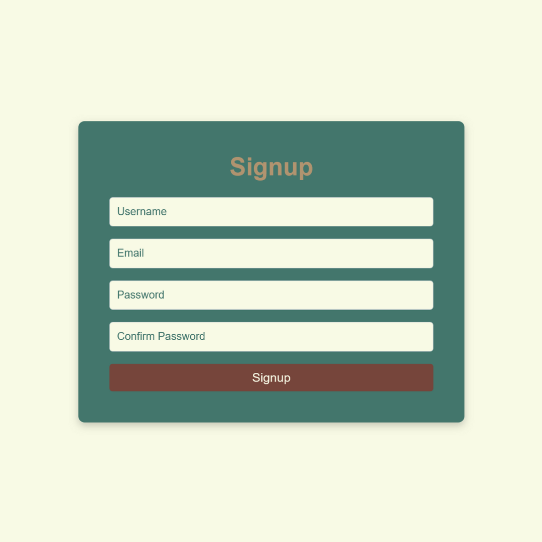 HTML Form Template